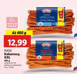 Lidl Kabanosy XXL wieprzowe lub drobiowo-wieprzowe PIKOK oferta