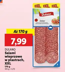 Lidl Salami wieprzowe w plastrach XXL DULANO oferta