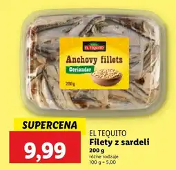 Lidl Filety z sardeli El Tequito różne rodzaje oferta