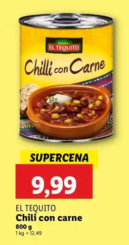 Lidl Chili con carne EL TEQUITO oferta