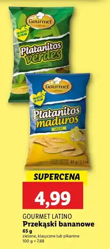 Lidl Chipsy bananowe Gourmet Latino zielone, klasyczne lub pikantne oferta