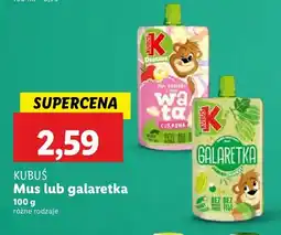 Lidl Mus lub galaretka Kubuś oferta