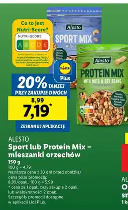 Lidl Mieszanka orzechów Sport lub Protein Mix Alesto oferta