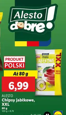 Lidl Chipsy jabłkowe XXL Alesto oferta