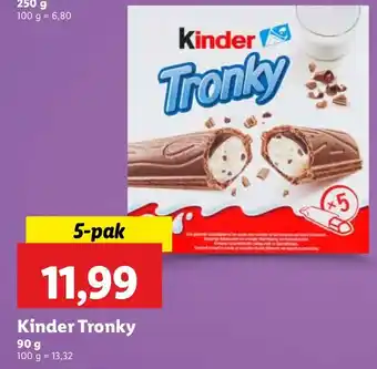 Lidl Wafelek Kinder Tronky oferta