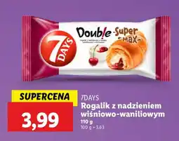 Lidl Rogalik 7DAYS Double Super Max z nadzieniem wiśniowo-waniliowym oferta