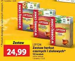 Lidl Zestaw herbat Lipton czarnych i złotowych oferta