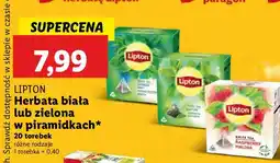 Lidl Herbata Lipton biała lub zielona w piramidkach oferta