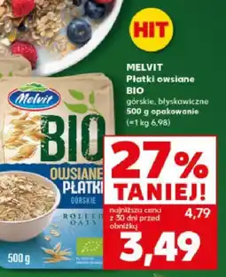 Kaufland Płatki Bio owsiane górskie Melvit oferta