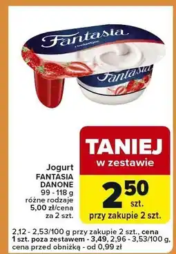 Carrefour Express Jogurt Fantasia Danone różne rodzaje oferta