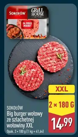 ALDI Big burger wołowy ze szlachetnej wołowiny XXL Sokołów SOKOŁÓW oferta