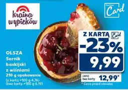 Kaufland OLSZA Sernik baskijski z wiśniami 210 g opakowanie oferta