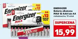 Kaufland ENERGIZER Baterie alkaliczne MAX 12 AAA lub AA oferta