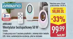 ALDI Ambiano wentylator bezłopatkowy 50 w oferta