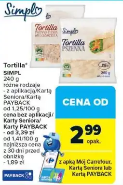 Carrefour Tortilla SIMPL oferta