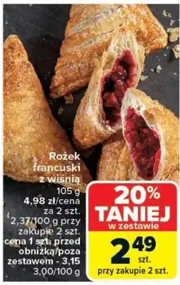 Carrefour Rożek francuski z wiśnią oferta