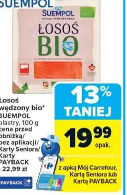 Carrefour Łosoś wędzony bio* SUEMPOL oferta