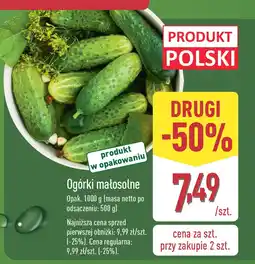 ALDI Ogórki małosolne 1 opak. Aldi oferta
