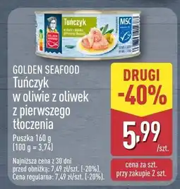 ALDI Tuńczyk w oliwie z oliwek z pierwszego tłoczenia Golden Seafood oferta