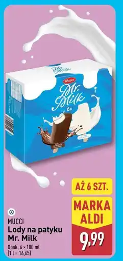 ALDI Lody na patyku Mr. Milk Mucci oferta