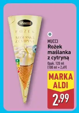 ALDI Lody rożek Mucci maślanka z cytryną oferta