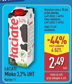ALDI Mleko 3,2% UHT ŁACIATE oferta