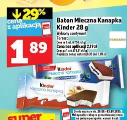 Topaz Baton Mleczna Kanapka Kinder Ferrero oferta