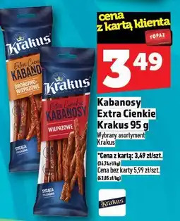 Topaz Paluszki Kabanosy Extra Cienkie Krakus oferta