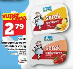 Topaz Serek homogenizowany waniliowy/truskawkowy Rolmlecz oferta