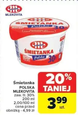 Carrefour Śmietanka POLSKA MLEKOVITA oferta