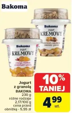 Carrefour Jogurt z granolą BAKOMA oferta