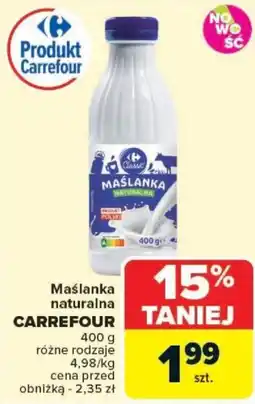 Carrefour Maślanka naturalna CARREFOUR oferta