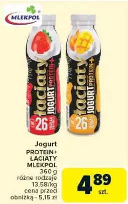 Carrefour Jogurt PROTEIN+ ŁACIATY MLEKPOL oferta