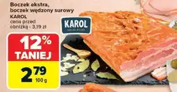 Carrefour Boczek ekstra, boczek wędzony surowy KAROL oferta