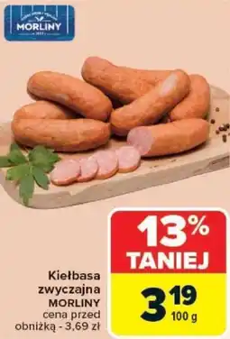 Carrefour Kiełbasa zwyczajna MORLINY oferta