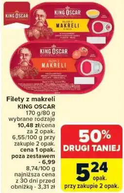 Carrefour Filety z makreli KING OSCAR oferta