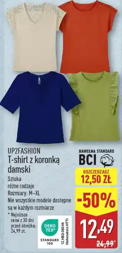 ALDI UP2FASHION T-shirt z koronką damski oferta