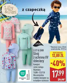 ALDI LILY & DAN Strój z ochrona UV dziecięcy oferta