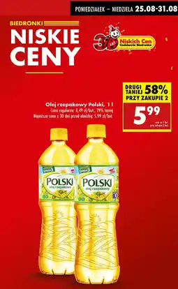 Biedronka Olej rzepakowy Polski oferta
