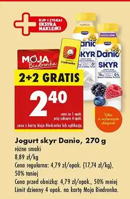 Biedronka Jogurt skyr Danio różne smaki oferta