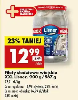 Biedronka Filety śledziowe wiejskie XXL Lisner oferta