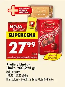 Biedronka Praliny Lindor Lindt różne rodzaje oferta
