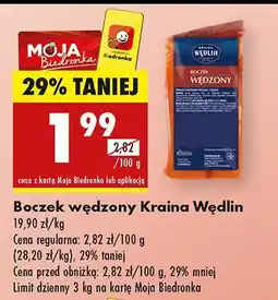 Biedronka Boczek wędzony Kraina Wędlin oferta