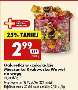 Biedronka Cukierki Galaretka w czekoladzie Mieszanka Krakowska Wawel oferta