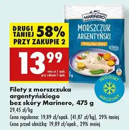 Biedronka Filety z morszczuka argentyńskiego bez skóry Marinero oferta
