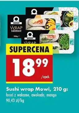 Biedronka Sushi wrap Mowi łosoś z wakame, awokado, mango oferta