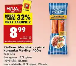 Biedronka Kiełbasa morlińska z piersi kurczaka Morliny oferta