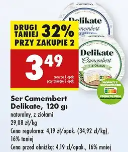 Biedronka Ser camembert Delikate oferta