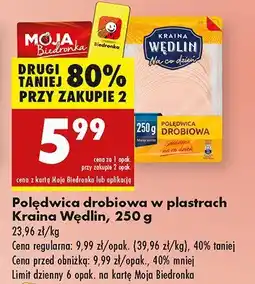 Biedronka Polędwica drobiowa w plastrach Kraina Wędlin oferta