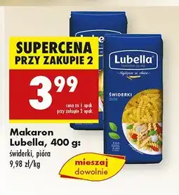 Biedronka Makaron świderki/pióra Lubella oferta
